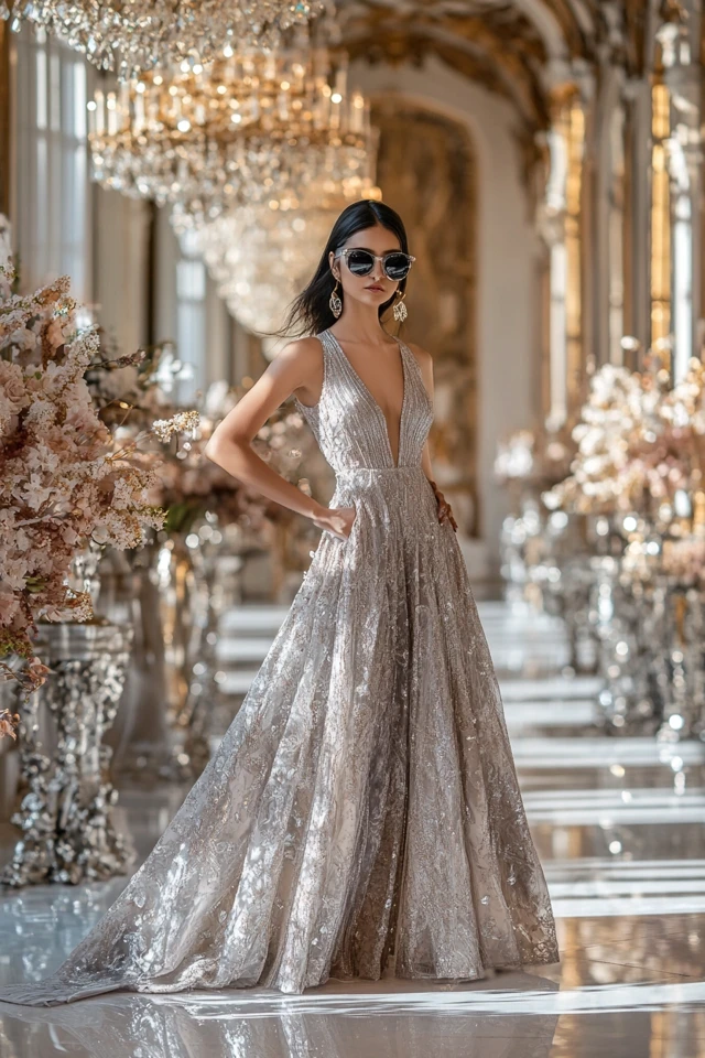 Flattering A-Line Dresses for Silver Anniversary Celebrations: Elegance That Shines