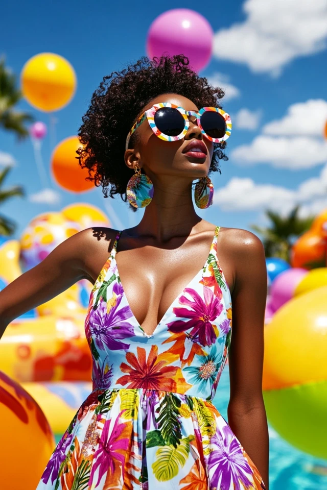 Fun Birthday Pool Party Dresses with Tropical Prints: Celebrate in Vibrant, Vacation-Ready Style