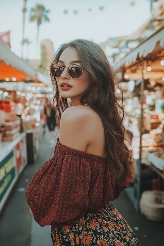 Chic Vintage Shopping Outfits with Flowy Midi Skirts: Timeless Elegance for Treasure Hunting
