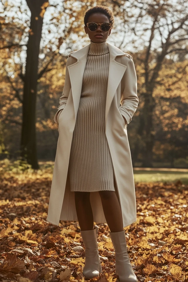 Fitted Knit Dresses for Transitional Seasons