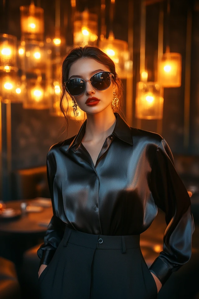 Sleek Satin Blouses for Evening Elegance
