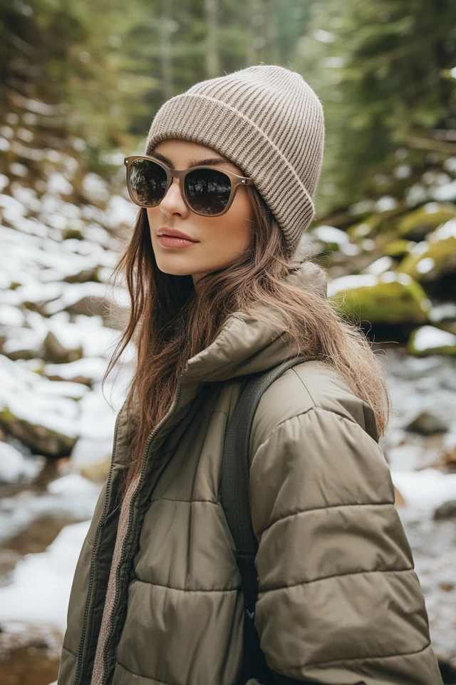 Neutral Beanies for Crisp Winter Hikes