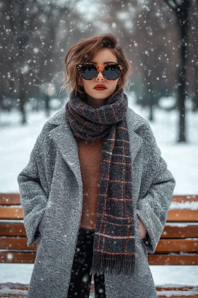Quilted Blanket Scarves for Snowy Afternoon Walks