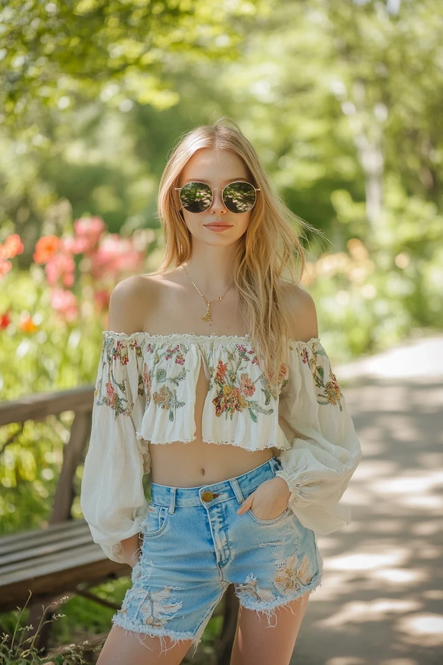 Relaxed Peasant Tops for Warm Summer Strolls